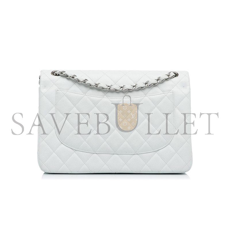 Ch**el quilted caviar leather classic jumbo double flap bag 426506 (30*21*9cm)